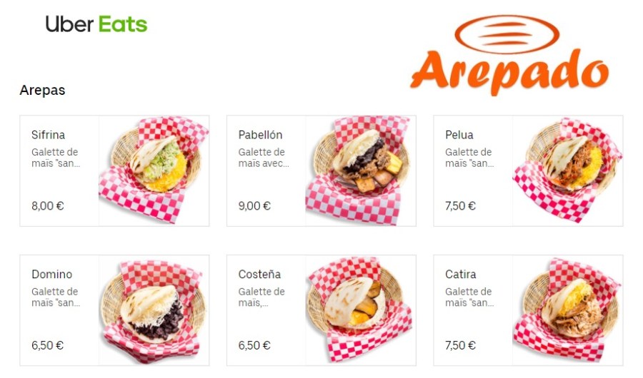Arepado Ubereats